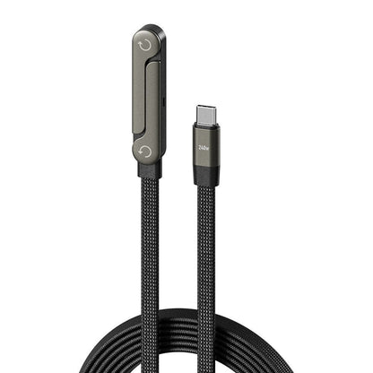Cable Usb C 240w Reforzad 1.5m Carga Rápida Soporte Plegable